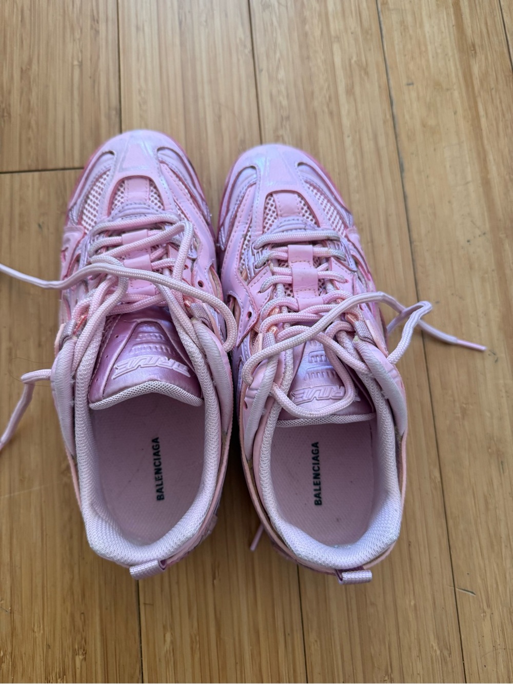 Balenciaga Pastel Pink Drive Sneakers - Picture 2 of 7